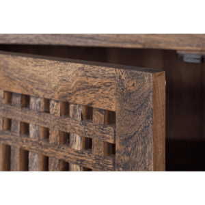 Aparador 3 Puertas y 3 Cajones Madera Acacia y Base Metal Estantes Interiores - Giner y Colomer6