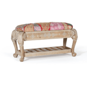 Banqueta Tapizada Madera de Mango - Giner y Colomer - 1