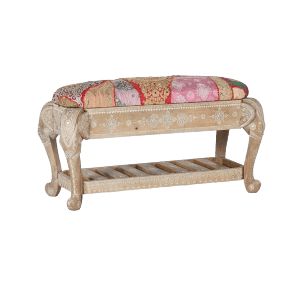 Banqueta Tapizada Madera de Mango - Giner y Colomer