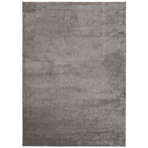 Alfombra Shaggy de Pelo Largo Montana Liso Gris - Universal (1)