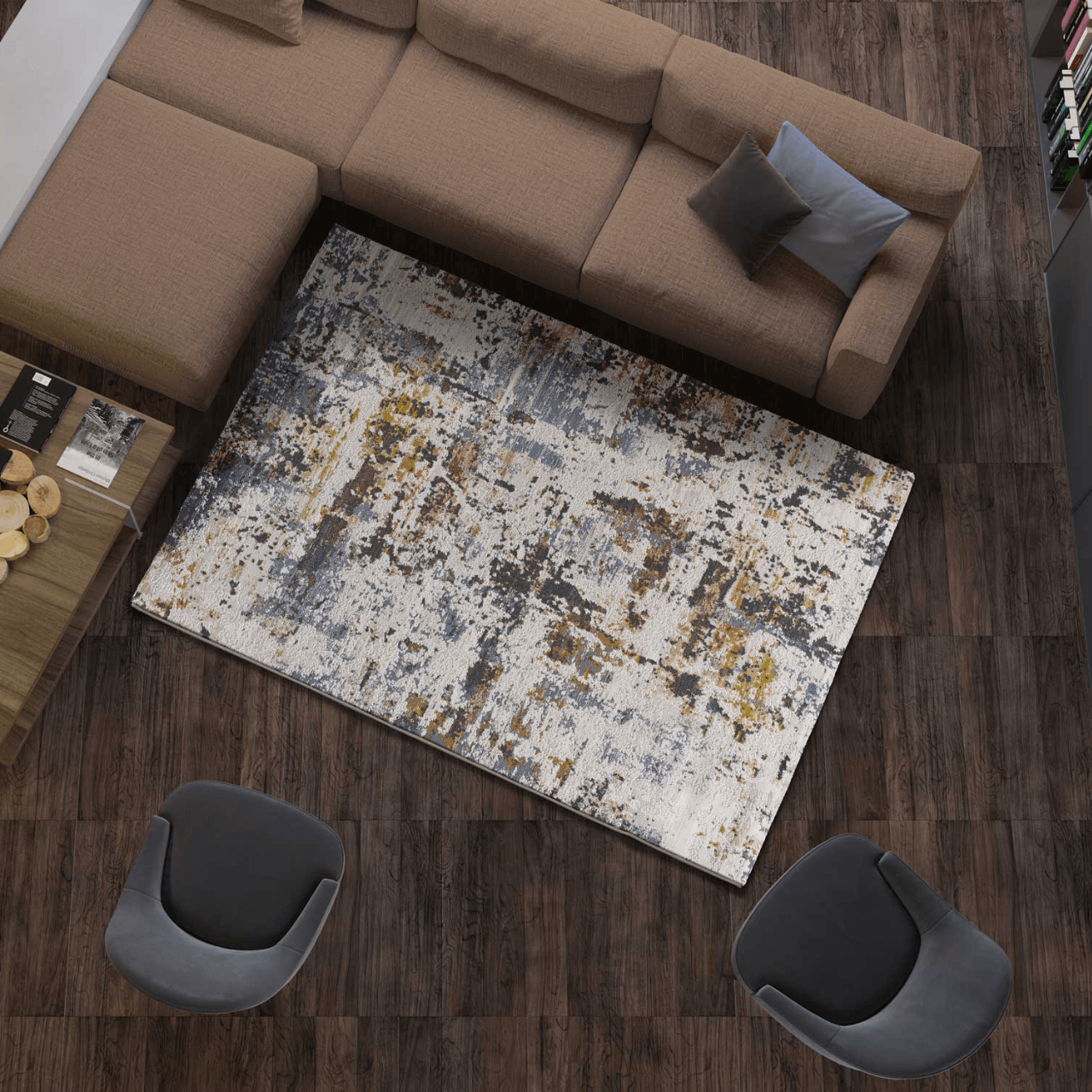 Alfombra Vintage Abstracta Springs 2235 Multicolor - Universal (2)