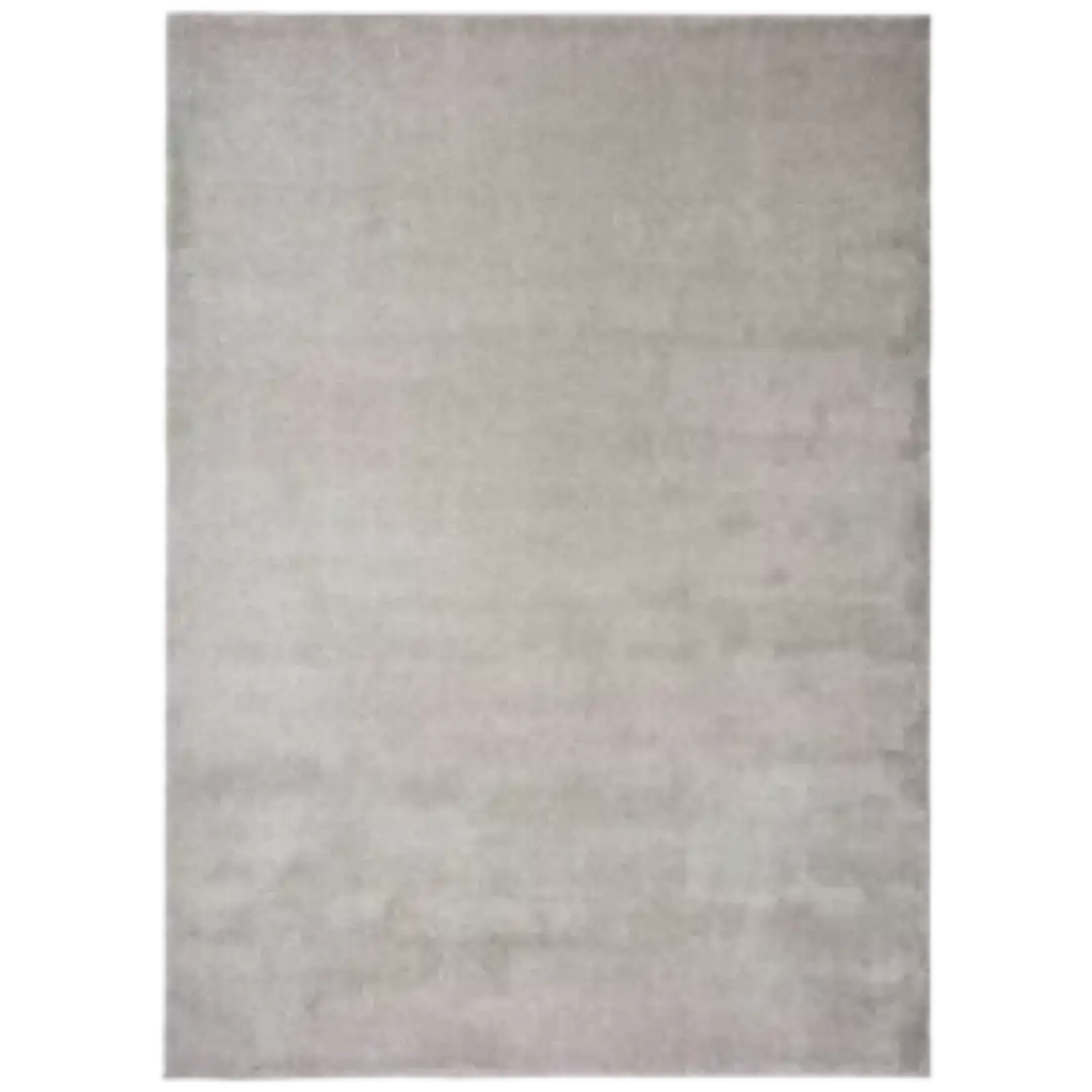 Alfombra Shaggy de Pelo Largo Montana Liso Plata - Universal