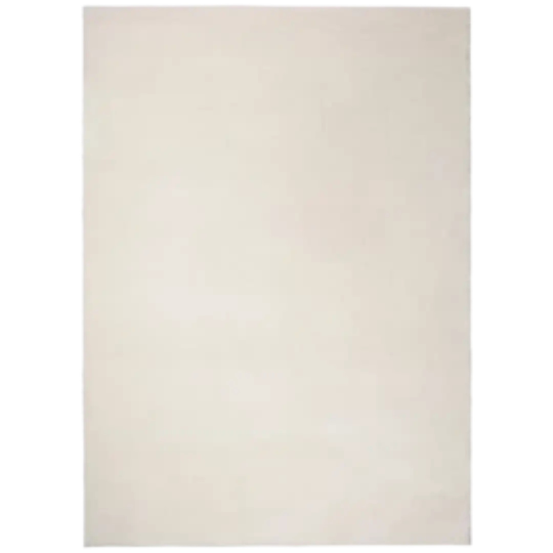 Alfombra Shaggy de Pelo Largo Montana Liso Blanco - Universal