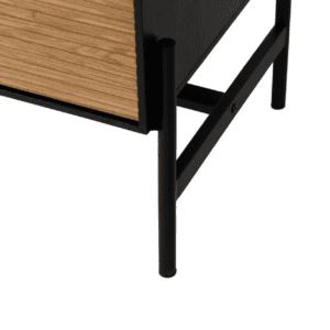 Aparador Metalico Negro de Madera Fresno 2 Puertas 3 Cajones - IXIA (11)