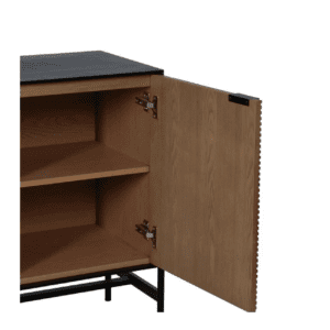 Aparador Metalico Negro de Madera Fresno 2 Puertas 3 Cajones - IXIA (12)