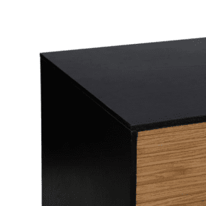 Aparador Metalico Negro de Madera Fresno 2 Puertas 3 Cajones - IXIA (5)