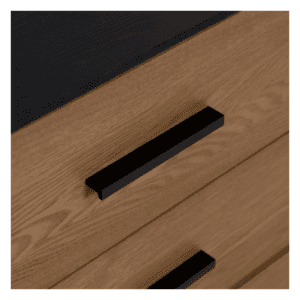 Aparador Metalico Negro de Madera Fresno 2 Puertas 3 Cajones - IXIA (8)