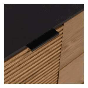 Aparador Metalico Negro de Madera Fresno 2 Puertas 3 Cajones - IXIA (9)