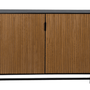 Aparador Metálico Negro y Madera de Fresno 4 puertas - IXIA (7)