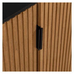 Aparador Metálico Negro y Madera de Fresno 4 puertas - IXIA (9)