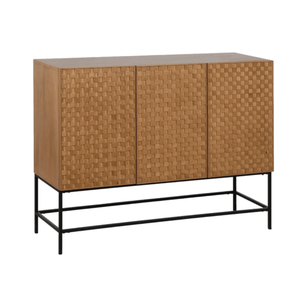 Aparador Metalico y Madera de Fresno 3 Puertas - IXIA