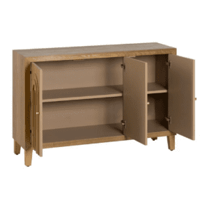 Aparador Natural de Madera de Abeto de 3 Puertas - IXIA (4)