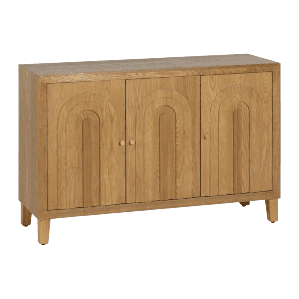 Aparador Natural de Madera de Abeto de 3 Puertas - IXIA