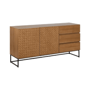 Aparador Natural de Madera de Fresno 2 Puertas 3 Cajones - IXIA (4)