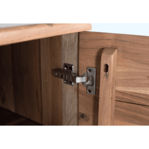 Aparador de Madera de Acacia Natural en Detalle Ondulado 4 Puertas - Giner y Colomer (8)