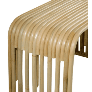 Banco trenzado con madera de Rattan - Moycor (1)