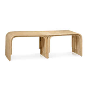 Banco trenzado con madera de Rattan - Moycor (2)