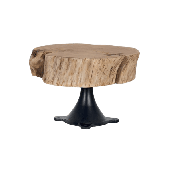 Mesa de Centro de Madera de Acacia y Base de Metal - Giner y Colomer (7)