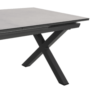 Mesa de Comedor Extensible Blanco de Ceramica y Cristal - IXIA (10)