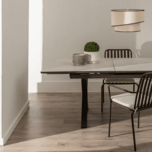 Mesa de Comedor Extensible Blanco de Ceramica y Cristal - IXIA (14)