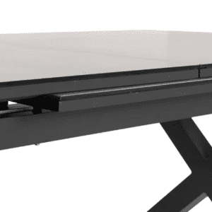 Mesa de Comedor Extensible Blanco de Ceramica y Cristal - IXIA (4)