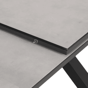 Mesa de Comedor Extensible Blanco de Ceramica y Cristal - IXIA (5)