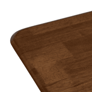 Mesa de Comedor Marrón-Negro de Metal y Madera de Caucho - IXIA (3)