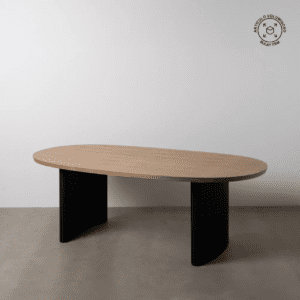 Mesa de Comedor Negro de Madera de Fresno - IXIA (1)