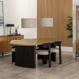 Mesa de Comedor Negro de Madera de Fresno - IXIA (10)