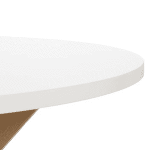 Mesa de Comedor Redondo Blanco Natural y Metal 100 x 100 - IXIA (5)