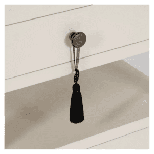 Mesita de Noche Blanco de Madera DM Estilo Oriente 1 Cajon 2 Puertas - IXIA (6)