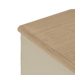 Mesita de Noche Crema de Madera de Abeto 3 Cajones - IXIA (4)