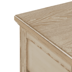 Mesita de Noche Natural-Crema de Madera de Abeto 1 Cajón - IXIA (4)