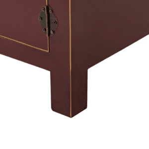 Mesita de Noche Teja de Madera de Madera de Abeto Esilo Oriental 1 Cajón 2 Puertas - IXIA (12)