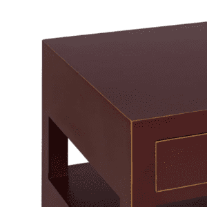 Mesita de Noche Teja de Madera de Madera de Abeto Esilo Oriental 1 Cajón 2 Puertas - IXIA (4)