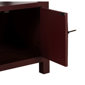 Mesita de Noche Teja de Madera de Madera de Abeto Esilo Oriental 1 Cajón 2 Puertas - IXIA (8)