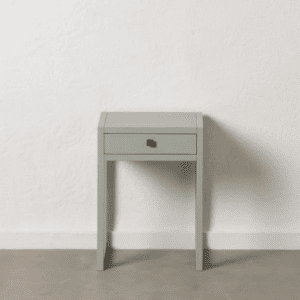 Mesita de Noche de Madera DM de Pino Gris 1 Cajón - IXIA (1)