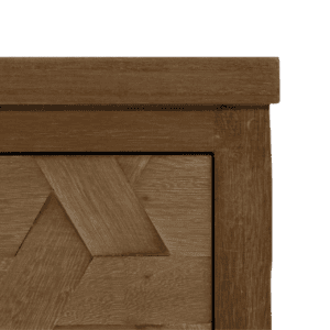 Mesita de Noche de Madera de Paulonia Natural DM 3 Cajones - IXIA (7)