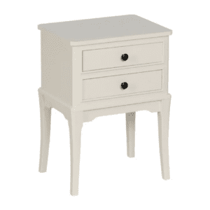 Mesita de Noche de Madera de Pino Blanco 2 Cajones - IXIA (2)