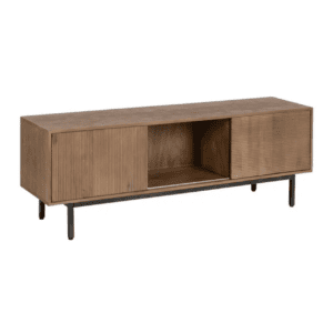 Muebles de TV de Madera de Mango 2 Puertas Deslizantes - IXIA (2)