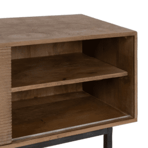 Muebles de TV de Madera de Mango 2 Puertas Deslizantes - IXIA (5)