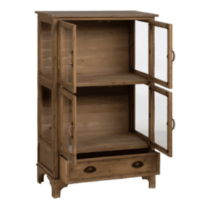 Vitrina Natural de Madera de Abeto 4 Puertas 1 Cajon - IXIA (3)