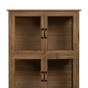 Vitrina Natural de Madera de Abeto 4 Puertas 1 Cajon - IXIA (5)