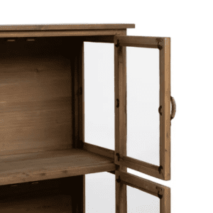 Vitrina Natural de Madera de Abeto 4 Puertas 1 Cajon - IXIA (6)