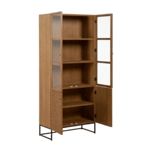 Vitrina Natural de Madera de Fresno DM 2 Puertas - IXIA (3)