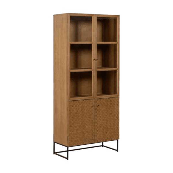 Vitrina Natural de Madera de Fresno DM 2 Puertas - IXIA