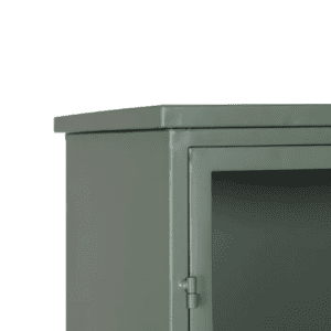 Vitrina Verde Militar de Metal y Cristal 2 Puertas Superioes 2 Puertas Inferiores - IXIA (4)