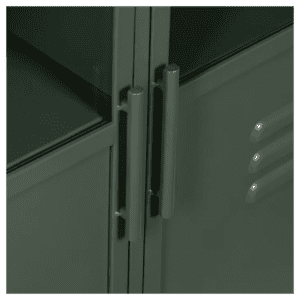 Vitrina Verde Militar de Metal y Cristal 2 Puertas Superioes 2 Puertas Inferiores - IXIA (7)