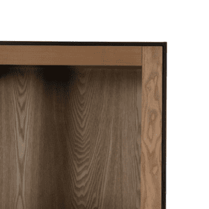 Vitrina de Madera de Fresno Negro-Natural DM 1 Puerta 2 Cajones - IXIA (11)