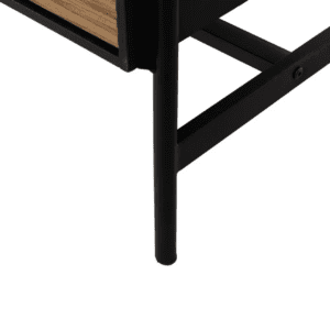 Vitrina de Madera de Fresno Negro-Natural DM 1 Puerta 2 Cajones - IXIA (12)